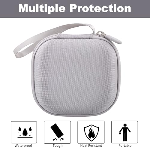 Aenllosi Case for Bose SoundLink Micro 2nd Gen Speaker, Gray-White | EVA case construction, Water-resistant design, Dust-resistant design, Protective case only - color: Grey-White, style: Hard Case for Bose SoundLink Micro 2nd Gen