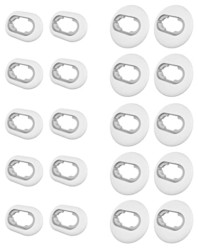 A-Focus 10 Pairs S/L Galaxy Buds Live Ear Tips Adapter Set Replacement Wing Earbuds Cushion Ear Gel Cover Skin Accessories Compatible with Samsung Galaxy Buds Live SM-R180, Mystic White - color: white