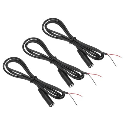 MECCANIXITY 3pcs 3.5mm Female Jack to Bare Wire Open End Replacement 26AWG TRS 2 Pole Stereo 1/8" Mono Jack to Bare Wire 34mm for Earphone Headphone Cable Repair, 39.4inches - size: 39.4inches