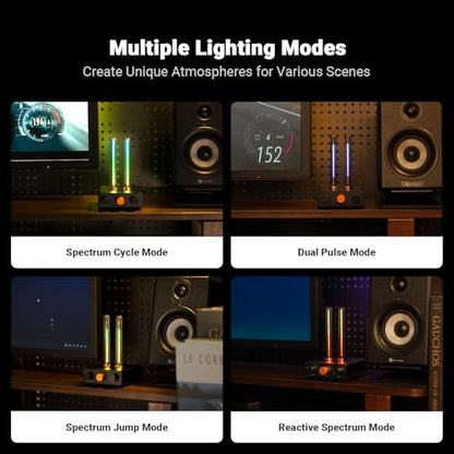 Fosi Audio Box X2 Phono Preamp, Mini Stereo Audio Hi-Fi Preamplifier and Music Visualizer, Sound Pickup Spectrum Analyzer, Vintage Tube RGB Ambient Light