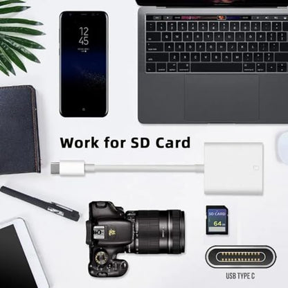 CY USB 2.0 Type C USB-C to Standard SD SDXC SDHC Card Reader Adapter Compatible with MAC Laptop Tablet Phone - style: SD