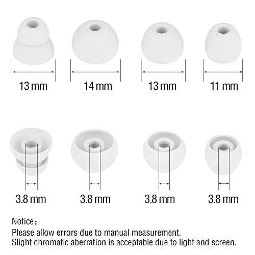 Silicone Earbud Tips Replacement Earbuds Cap Compatible with Powerbeats Pro Beats Wireless Earphone Headphones Replacement Ear Tips,4 Pairs(Light Gray) - color: Light Grey