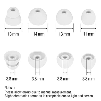 Silicone Earbud Tips Replacement Earbuds Cap Compatible with Powerbeats Pro Beats Wireless Earphone Headphones Replacement Ear Tips,4 Pairs(Light Gray) - color: Light Grey