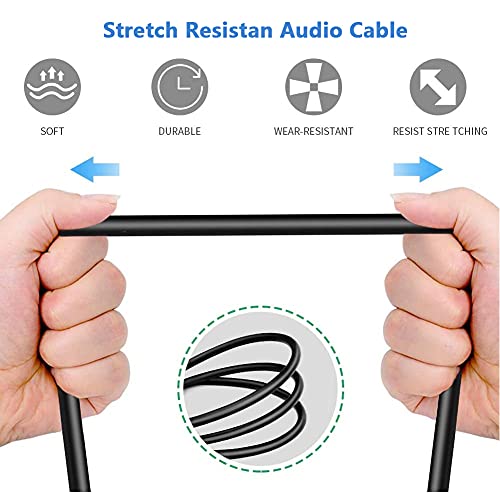 YABEDA 3.5mm Female to Dual RCA Male Stereo Y Splitter Cable, 3.5mm to 2 RCA - 3 Feet / 1 Meter Audio Breakout Adapter