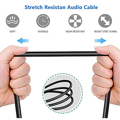 YABEDA 3.5mm Female to Dual RCA Male Stereo Y Splitter Cable, 3.5mm to 2 RCA - 3 Feet / 1 Meter Audio Breakout Adapter