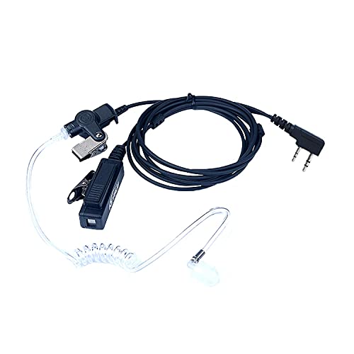 Walkie Talkie 2 Pin Earpiece/Headset with Transparent Acoustic Tube Compatible with Kenwood Retevis RT22 Baofeng GT-5R UV-5R BF-888S BF-F8HP BF-F9 UV-82 Surveillance Headphone