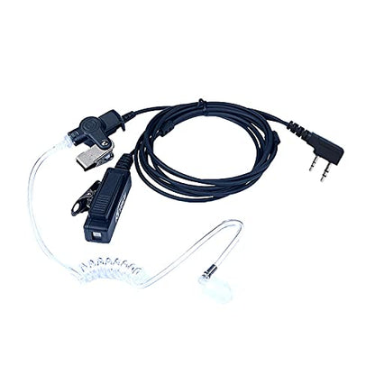 Walkie Talkie 2 Pin Earpiece/Headset with Transparent Acoustic Tube Compatible with Kenwood Retevis RT22 Baofeng GT-5R UV-5R BF-888S BF-F8HP BF-F9 UV-82 Surveillance Headphone
