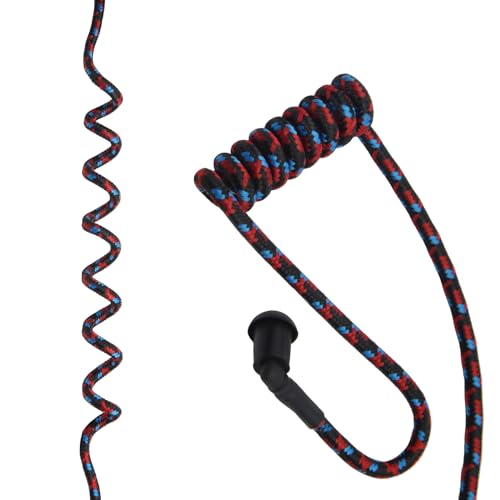 Replacement Braided Nylon Surveillance Acoustic Coil Tube for Radio Earpiece Moisture Resistant Fiber Mesh Colorful Accessories (RedBlueBlack-1) - color: RedBlueBlack-1