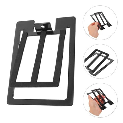 1 Pair Metal Desktop Speaker Stands with 15° Tilt, Slip Resistant and Sturdy Support for Bookshelf Speakers, Studio Monitors, and Computer Audio Devices on Desk