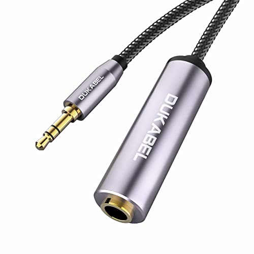 DUKABEL 1/4 to 3.5mm Adapter, 6.35mm to aux Mini Stereo Cable - 30CM | 1/4 Inch Female to 1/8inch Male Headphone Adapter, for Headphone, Amplifiers, Guitar, Amp etc - size: 30CM, style: 3.5mm Male to 6.35mm Female