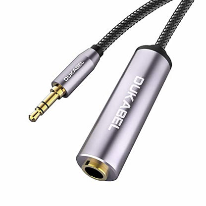 DUKABEL 1/4 to 3.5mm Adapter, 6.35mm to aux Mini Stereo Cable - 30CM | 1/4 Inch Female to 1/8inch Male Headphone Adapter, for Headphone, Amplifiers, Guitar, Amp etc - size: 30CM, style: 3.5mm Male to 6.35mm Female