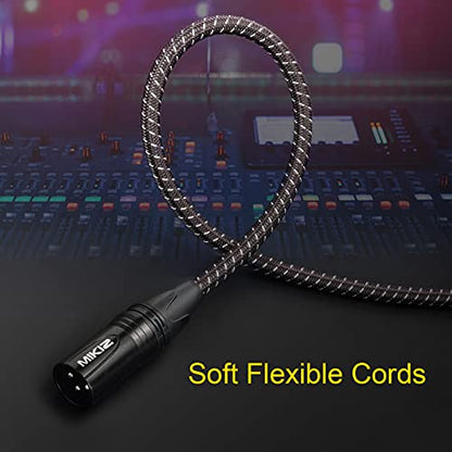 XLR Cables Braided 10 Feet 2 Pack | Anti-tangling Durable Premium Microphone Cables 3 Pin XLR Male to Female Patch Cords - size: 2-Pack 10Ft