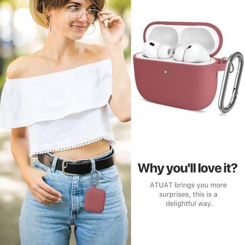for AirPods Pro 3 Case Cover, Protective Soft Silicone with Keychain Cleaning Pen for Women Men for Apple AirPods Pro 3rd Generation Case(2025), Front LED Visible, Brown - color: D-Brown