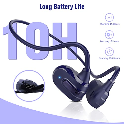BANIGIPA Kids Headphones, Open Ear Headphones for Teens Child Boys Girls | Wireless Bluetooth 5.4 Headset w/ Built-in Mic for School/Tablet/Travel, 13g Ultra-Light, 85dB Protect Hearing, 10H Playtime - color: G03-Purple