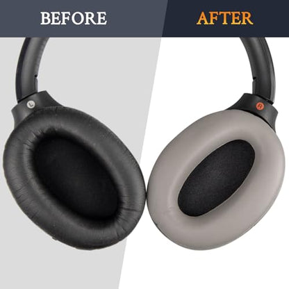 SOULWIT Replacement Earpads Cushions for Sony WH-1000XM2 (WH1000XM2) & MDR-1000X (MDR1000X) Headphones, Ear Pads with Noise Isolation Foam, Added Thickness (Gold) - color: Gold