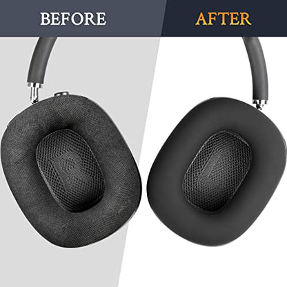SOULWIT Sweat Ear Cover for AirPods Max - Black | Sweat Proof Silicone Cover for Gym Exercise, Easy to Clean, No Sound Quality Loss - color: Black