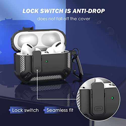 RFUNGUANGO for AirPods Pro 2 Case Carbon Fiber Series, Black - color: A-CF-Black, size: AirPods Pro 2 Case