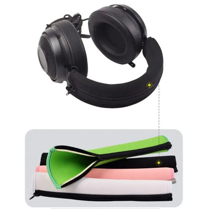 Headphone Headband Cover Sleeve Headband Protector Headphone Protective Cushion Pad with Zipper Replacement for Razer Kraken PRO 7.1 V2 Headset (Pink)