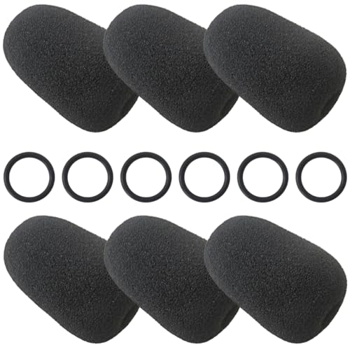 New 6-Pack Foam Windscreen Compatible with HyperX Cloud Chat Headset Microphone, High-Density Pop Filter Replacement Covers