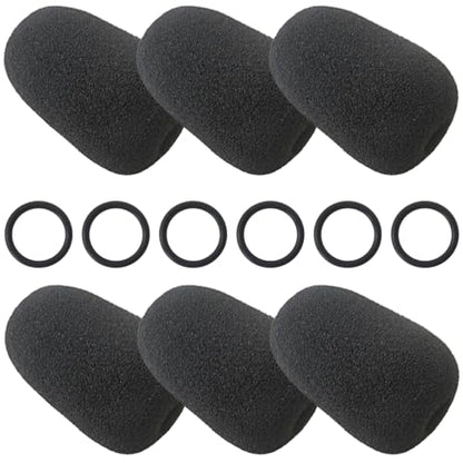 New 6-Pack Foam Windscreen Compatible with HyperX Cloud Chat Headset Microphone, High-Density Pop Filter Replacement Covers