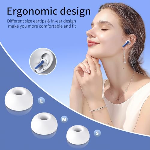 Wekily Wireless Earbuds, Bluetooth 5.3 Headphones LED Power Display, 2025 New Wireless Earphones, 4 ENC Noise Cancelling Mic, HiFi Stereo, 48H Playtime Mini Case IP7 Waterproof for iOS Android - color: Night Blue