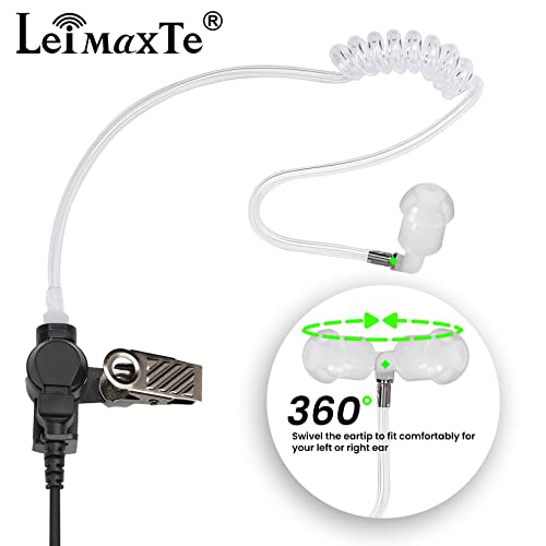 Acoustic Tube Earpiece Coil Tubes Replacement for Two Way Radio Headsets FBI Style Motorola Kenwood Walkie Talkie Earpieces with 2X Radio Earbuds (5 PCS) - size: 5 PCS