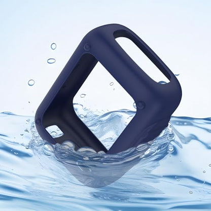 Anti-Collision Silicone Cover Waterproof Soft Anti-Drop Protective Case Anti-Scratch Shell for GO5 Portable Bluetooth Speaker Shockproof Protective Sleeve - color: Dark Blue