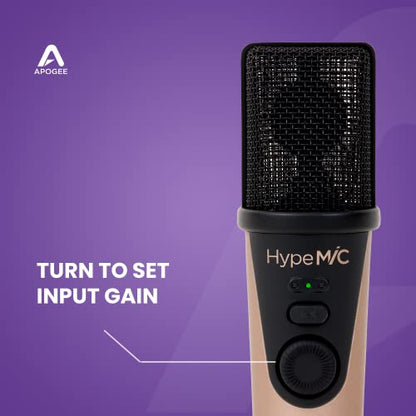 Apogee Hype Mic - USB Microphone with Analog Compression for Capturing Vocals and Instruments, Streaming, Podcasting, and Gaming - style: Hype Mic