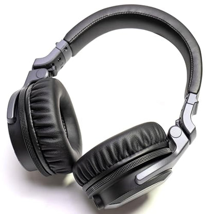 Soft Protein Leather Ear Pads for Pioneer HDJ CUE1 Cue One, HDJ500 DJ Headphone (Black) - color: Black