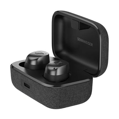 Sennheiser Momentum True Wireless 4 Smart Earbuds, Bluetooth 5.4, Crystal-Clear Sound, Noise Cancelling Earbuds, Comfortable Design, 30-Hour Battery, Adaptive ANC, LE Audio, Auracast – Black Graphite - color: Black Graphite
