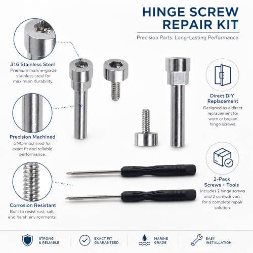for Bose QC35 QC35 II QC45 QC25 Hinge Screw Repair Kit, 316 Stainless Steel 2-Pack with Screwdrivers, DIY Loose Stripped Screw Replacement