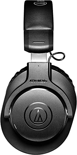 Audio-Technica ATH-M20xBT Wireless Over-Ear Headphones, Black - color: Black, style: Bluetooth Wireless