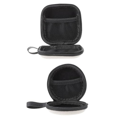 2pcs Eva Earphone Case and Hard Disk Pouch Zipper Storage Bag for Earbuds and Headphones, Portable Protective Organizer for Travel and Daily Use