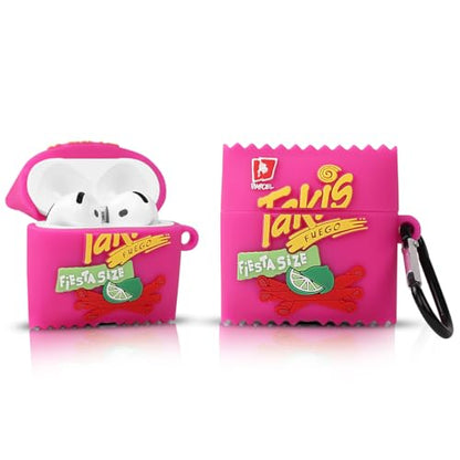 Cute Case for AirPods 4th Generation, for AirPods 4 Wireless Earbuds, XMBYGY Silicone Cartoon Charging Case Shockproof Protective Headphones Cover with Carabiner for Man Woman Teen - color: Tak