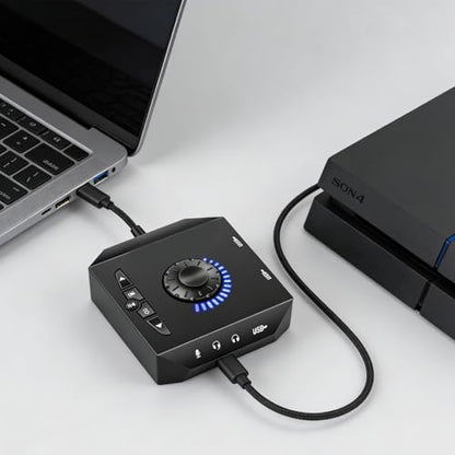 USB Sound Card External Sound Adapter with Headphone Mics for Simultaneous Use on Laptop Gaming Card - color: Or