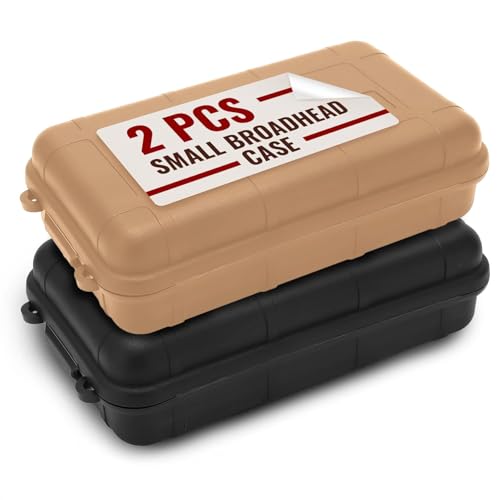 2 Pcs Small Waterproof Box Set, 4.92 x 2.95 x 1.53", (Black & Khaki) - color: Black & Khaki