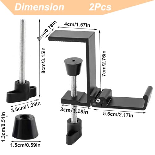 Foldable Headphone Stand Hanger Holder Under Desk Aluminum Alloy Headset Stand Fit for Gaming PC Accessories Universal Space Save Mount Clamp Hook Suitable for Xbox/PS4 Controller Office Computer Desk - color: Black