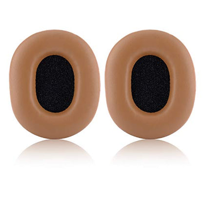Replacement Earpads for Audio-Technica ATH M50X M40X M30X M20X Professional Studio Monitor Headphones with Protein Leather & Memory Foam Ear Cushions (Brown) - color: Brown