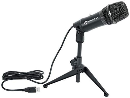 Rockville Z-Stream USB Condenser Computer Microphone for YouTube/Zoom