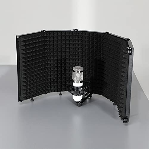 Foldable Adjustable Portable Sound Absorbing Vocal Recording Panel Microphone For Creating Recordings In Various Situations Made Of ABS And Foam With 331mm Height