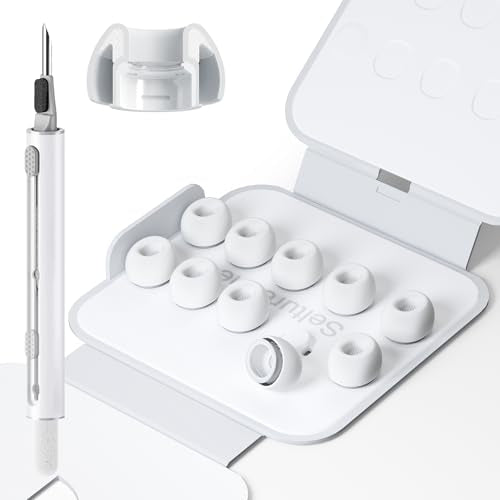Replacement Ear Tips for AirPods Pro 3 Generation 5 Pairs | Foam-Infused Hybrid Silicone Eartips for AirPods Pro 3 Ear Tips Accessories with Cleaning Pen and Storage Box - XX-Small - size: XXS