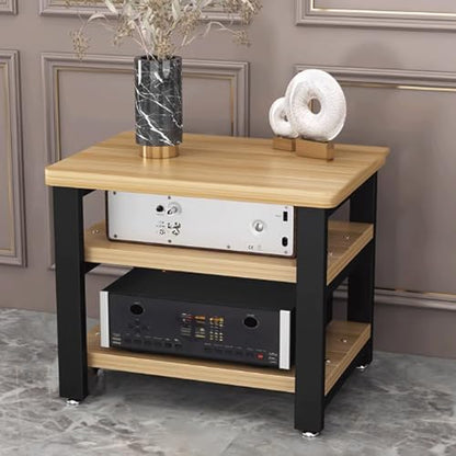 Display Shelf Stand, Small Shelf Stand, Media Stand, Rack Audio Tower Heavy Duty with Non-Slip Footpads 3 Colors 3 Sizes,Natural3 Layer - color: Natural, size: 3 layer