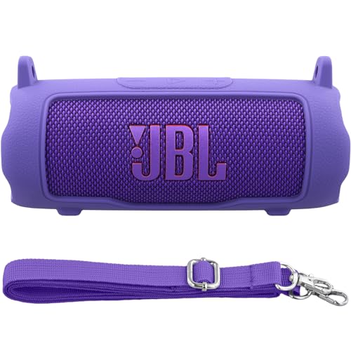 Silicone Cover for JBL Flip 7 Portable Bluetooth Speaker | Scratch-resistant, Unhindered Sound, Silicone Construction, Portable Carrying Silicone Cover, Purple Silicone Cover - color: Purple Cover