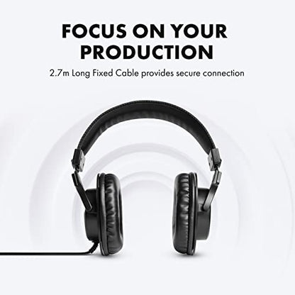 M-Audio M-Track Solo USB Audio Interface with XLR Input Plus M-Audio Over Ear Studio Headphones with Closed Back Design for Monitoring