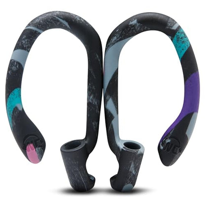 WC HookZ - Patented Upgraded Over Ear Hooks for AirPods Pro 1, 2 & AirPods 1, 2 & 3- Two Size Pairs Included in Package, Unique Left & Right Hook, Made by Wicked Cushions | 90's Black - color: 90's Black