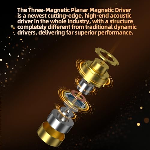 KZ Duonic in Ear Monitor, HiFi IEM Earbuds | 1DD+Triple-Magnet Planar Driver, 4 Tuning Switches with 12 Timbre, Bass Studio Headphones for Audiophiles, 3.5mm with Mic