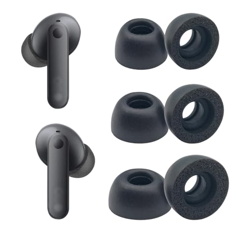 Klowcok Replacement Foam Ear Tips for Nothing CMF Buds/Buds Pro 2/Buds 2a | Earbuds Tips, Comfort Fit, 3 Pairs, S/M/L, Black