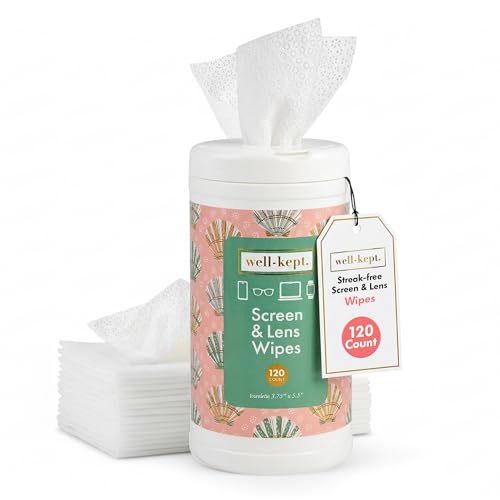 Harbour Island Tech & Lens Wipes Canister for Glasses & Phones, 120 Count | Pre-moistened, lint-free wipes remove smudges without streaks or scratches. Safe for lenses, phones, tablets & screens. - color: Harbour Island
