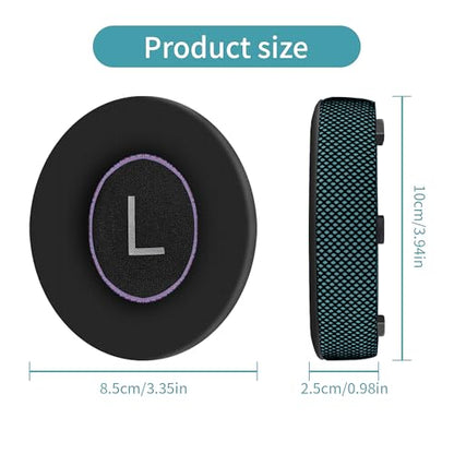 Upgraded Replacement Ear Pads for Bose 700 Noise Cancelling (NC700) - Cooling Gel Replacement Ear Pads, Ice Silk Fabric Memory Foam, Added Thickness, Extra Durable Ear Cushions–Black/Blue - color: Black/Blue