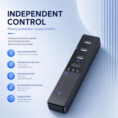 3 in 1 USB Computer Speaker with Microphone, PC Laptop Desktop Conference Speaker with Mic for Smart Home Office and Online Study,360 Degree Enhanced (Classic) - style: 9
